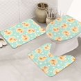 Bathroom Rugs Sets 3 Piece Cute Duck Absorbent Bathroom Mat Rugs Non