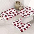 Bathroom Rugs Sets 3 Piece Cute Fashion ladybug Absorbent Non Slip