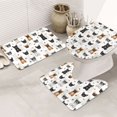 Bathroom Rugs Sets 3 Piece, Cute French Bulldog_D Cute Bath Mats for Bathroom with Toilet Lid