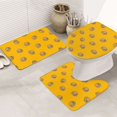 Bathroom Rugs Sets 3 Piece, Cute Hamburger Starry Sky Yellow Cute Bath