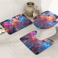 Bathroom Rugs Sets 3 Piece Cute Jellyfish Lights print Absorbent