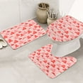 Bathroom Rugs Sets 3 Piece, Cute Mushroom1 Soft Bath Mats for Bathroom