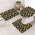 thumbnail image 1 of Bathroom Rugs Sets 3 Piece - Cute Pear Mango Watermelon Pineapple Absorbent Non Slip Bath Mats, U-Shape Toilet Lid Cover, Contour Mat, Soft Washable Shower Mats Bath Rug Mat for Bathroom Tub Toilet, 1 of 7