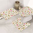 Bathroom Rugs Sets 3 Piece Fall Fruits And Vegetables Absorbent Non