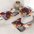 thumbnail image 1 of Bathroom Rugs Sets 3 Piece - Ferocious Dragon Fury Absorbent Non Slip Bath Mats, U-Shape Toilet Lid Cover, Contour Mat, Soft Washable Shower Mats Bath Rug Mat for Bathroom Tub Toilet, 1 of 7