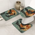 thumbnail image 1 of Bathroom Rugs Sets 3 Piece - Halloween Bats Full Moon Absorbent Non Slip Bath Mats, U-Shape Toilet Lid Cover, Contour Mat, Soft Washable Shower Mats Bath Rug Mat for Bathroom Tub Toilet, 1 of 7