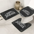Bathroom Rugs Sets 3 Piece, Halloween Happy Spider Soft Bath Mats for