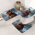 thumbnail image 1 of Bathroom Rugs Sets 3 Piece - Halloween Pumpkin Snowman Absorbent Non Slip Bath Mats, U-Shape Toilet Lid Cover, Contour Mat, Soft Washable Shower Mats Bath Rug Mat for Bathroom Tub Toilet, 1 of 7