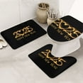 thumbnail image 1 of Bathroom Rugs Sets 3 Piece - Happy New Year 2025 D Absorbent Non Slip Bath Mats, U-Shape Toilet Lid Cover, Contour Mat, Soft Washable Shower Mats Bath Rug Mat for Bathroom Tub Toilet, 1 of 7