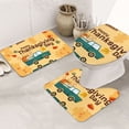 thumbnail image 1 of Bathroom Rugs Sets 3 Piece - Happy Thanksgiving Day Absorbent Non Slip Bath Mats, U-Shape Toilet Lid Cover, Contour Mat, Soft Washable Shower Mats Bath Rug Mat for Bathroom Tub Toilet, 1 of 7