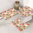 Bathroom Rugs Sets 3 Piece, High Detail Succulent Bathroom Rug Set