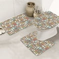 Bathroom Rugs Sets 3 Piece, Kitchen Food Soft Bath Mats for Bathroom