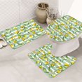 thumbnail image 1 of Bathroom Rugs Sets 3 Piece - Lemon Absorbent Non Slip Bath Mats, U-Shape Toilet Lid Cover, Contour Mat, Soft Washable Shower Mats Bath Rug Mat for Bathroom Tub Toilet, 1 of 7