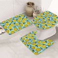Bathroom Rugs Sets 3 Piece Lemon print Absorbent Bathroom Mat Rugs