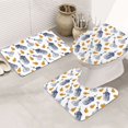 Bathroom Rugs Sets 3 Piece Light Bulbs Print Absorbent Non Slip