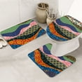 Bathroom Rugs Sets 3 Piece Multiple Retro Pattern Non Slip Washable