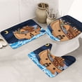 thumbnail image 1 of Bathroom Rugs Sets 3 Piece - Ocean Scene with Noah's Ark Absorbent Non Slip Bath Mats, U-Shape Toilet Lid Cover, Contour Mat, Soft Washable Shower Mats Bath Rug Mat for Bathroom Tub Toilet, 1 of 7