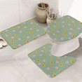 thumbnail image 1 of Bathroom Rugs Sets 3 Piece - Pig Face With Sunflower Absorbent Non Slip Bath Mats, U-Shape Toilet Lid Cover, Contour Mat, Soft Washable Shower Mats Bath Rug Mat for Bathroom Tub Toilet, 1 of 7