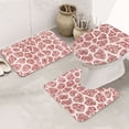 thumbnail image 1 of Bathroom Rugs Sets 3 Piece - Rose Gold Abstract Spots Absorbent Non Slip Bath Mats, U-Shape Toilet Lid Cover, Contour Mat, Soft Washable Shower Mats Bath Rug Mat for Bathroom Tub Toilet, 1 of 7