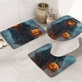 thumbnail image 1 of Bathroom Rugs Sets 3 Piece - Scarecrow Halloween Night Absorbent Non Slip Bath Mats, U-Shape Toilet Lid Cover, Contour Mat, Soft Washable Shower Mats Bath Rug Mat for Bathroom Tub Toilet, 1 of 7