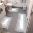 thumbnail image 1 of Bathroom Rugs Sets 3 Piece Bathroom Shower Rugs with U-Shaped Contour Toilet Mat Absorbent Microfiber Plush Bath Mats Non Slip Bath Rugs Machine Washable Shaggy Bathroom Floor Mats, 1 of 6