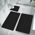 thumbnail image 1 of Bathroom Rugs Sets 3 Piece, Soft Absorbent Memory Foam Bath Mats Set, Dry Fast Bath Mat, Machine Washable Bath Rug Set for Bathroom, Bathroom Rug Set, 1 of 8