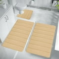 thumbnail image 1 of Bathroom Rugs Sets 3 Piece, Soft Absorbent Memory Foam Bath Mats Set, Dry Fast Bath Mat, Machine Washable Bath Rug Set for Bathroom, Bathroom Rug Set, 1 of 8