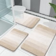 thumbnail image 1 of Bathroom Rugs Sets 3 Piece, Soft Absorbent Microfiber Bath Mats and U-Shaped Contour Toilet Rug, Machine Wash Dry, Plush Shaggy Bath Mat Set for Bathroom, 1 of 9