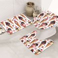 Bathroom Rugs Sets 3 Piece, Strawberry Blueberry Ice Cream Cute Bath