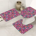 Bathroom Rugs Sets 3 Piece, Summer Flamingo Soft Bath Mats for Bathroom