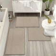 thumbnail image 1 of Bathroom Rugs Sets 3 Piece, Super Soft and Absorbent Non Slip Microfiber Toilet Bathroom Mats, 1 of 10