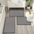 thumbnail image 1 of Bathroom Rugs Sets 3 Piece, Super Soft and Absorbent Non Slip Microfiber Toilet Bathroom Mats, 1 of 10
