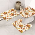 thumbnail image 1 of Bathroom Rugs Sets 3 Piece - Thanksgiving With Turkey Absorbent Non Slip Bath Mats, U-Shape Toilet Lid Cover, Contour Mat, Soft Washable Shower Mats Bath Rug Mat for Bathroom Tub Toilet, 1 of 7