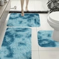thumbnail image 1 of Bathroom Rugs Sets 3 Piece, Tie-Dye Soft Absorbent Bath Mats and U-Shaped Contour Toilet Rug, Machine Wash Dry, Plush Shaggy Bath Mat Set for Bathroom, 1 of 8