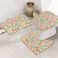 Bathroom Rugs Sets 3 Piece, Travel Washable Bathroom Rug Set, Cute