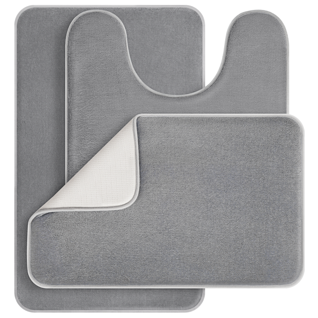 Bathroom Rugs Sets 3 Piece, Ultra Soft and Thick Memory Foam Bathroom