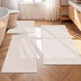 thumbnail image 1 of Enyhom Beige Bathroom Rugs Sets of 3, Absorbent Bath Mat Non Slip Washable Bath Floor Rugs Suitable for Sinks,Bathtubs and Refrigerators, 1 of 7
