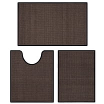Bathroom Rugs Sets 3 Piece, Washable, Super Absorbent Bath Mat for Bathroom, Toilet and Tub
