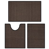 Bathroom Rugs Sets 3 Piece, Washable, Super Absorbent Bath Mat for Bathroom, Toilet and Tub