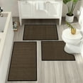thumbnail image 1 of Bathroom Rugs Sets 3 Piece, Washable, Super Absorbent Bath Mat for Bathroom, Toilet and Tub, 1 of 10