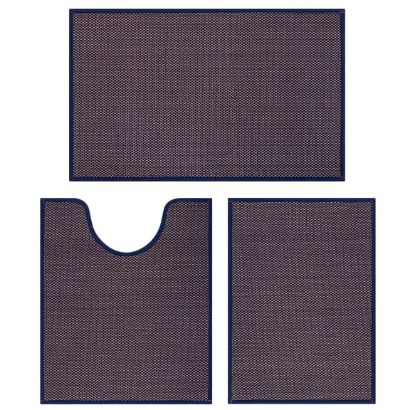 Bathroom Rugs Sets 3 Piece, Washable, Super Absorbent Bath Mat for Bathroom, Toilet and Tub