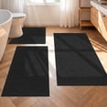 thumbnail image 1 of Enyhom Bathroom Rugs Sets of 3, Absorbent Bath Mat Non Slip Washable Bath Floor Rugs, Black, 1 of 7
