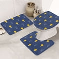 thumbnail image 1 of Bathroom Rugs Sets 3 Piece - blue Light Bulbs Pattern Absorbent Non Slip Bath Mats, U-Shape Toilet Lid Cover, Contour Mat, Soft Washable Shower Mats Bath Rug Mat for Bathroom Tub Toilet, 1 of 7