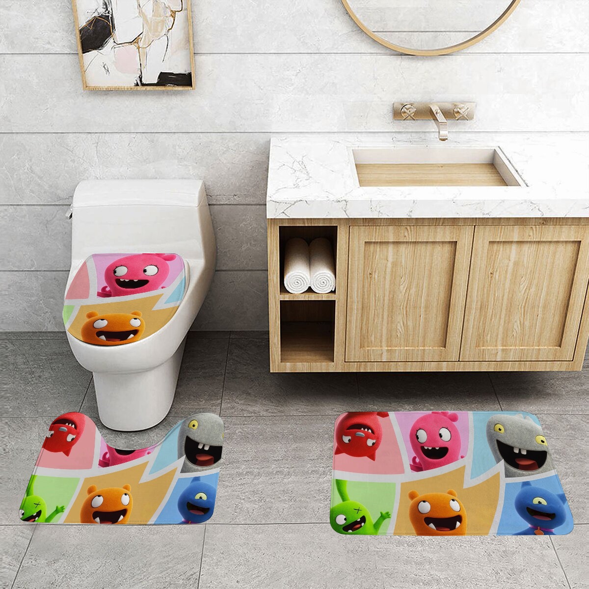 Ubgly Rug Bathroom Rugs Sets 3 Piece for Ugly Doll Non-Slip & Quick Dry Bath Mat ...