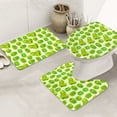 Bathroom Rugs Sets 3 Piece funny Bell Pepper Absorbent Non Slip Bath