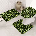 thumbnail image 1 of Bathroom Rugs Sets 3 Piece - green bats Halloween black cool Absorbent Non Slip Bath Mats, U-Shape Toilet Lid Cover, Contour Mat, Soft Washable Shower Mats Bath Rug Mat for Bathroom Tub Toilet, 1 of 7