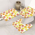 thumbnail image 1 of Bathroom Rugs Sets 3 Piece - lemon orange Absorbent Non Slip Bath Mats, U-Shape Toilet Lid Cover, Contour Mat, Soft Washable Shower Mats Bath Rug Mat for Bathroom Tub Toilet, 1 of 7