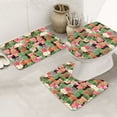Bathroom Rugs Sets 3 Piece, potted plant Cactus Soft Bath Mats for