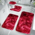thumbnail image 1 of Bathroom Rugs Sets 4 Piece with Lid Cover Bathroom Shower Rugs with U-Shaped Contour Toilet Mat Absorbent Plush Bath Mats Non Slip Bath Rugs Machine Washable Bathroom Floor Mats, 1 of 8