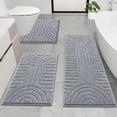 thumbnail image 1 of Bathroom Rugs Sets 3 Piece, Soft Absorbent Microfiber Bath Mats and U-Shaped Contour Toilet Rug, Plush Shaggy Bath Mat Set for Bathroom, 1 of 14